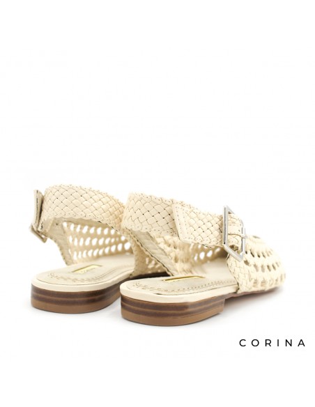 zapatos planos beige mujer