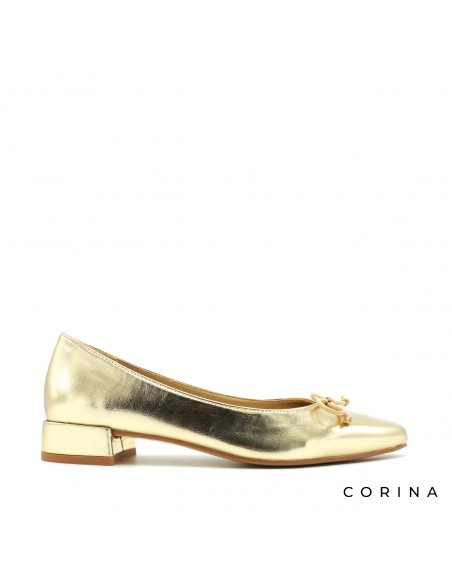 bailarinas doradas con tacón