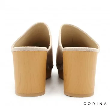 ZUECOS MADERA MUJER BEIGE