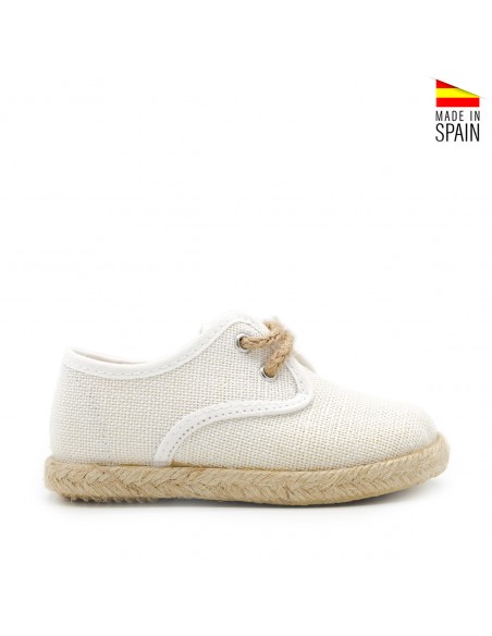 blucher lino blanco para niño