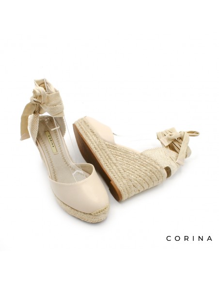 alpargata cuña beige