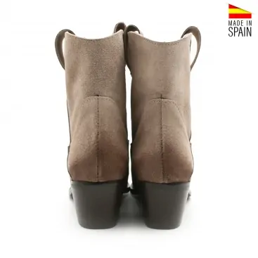 botin serraje mujer tacon