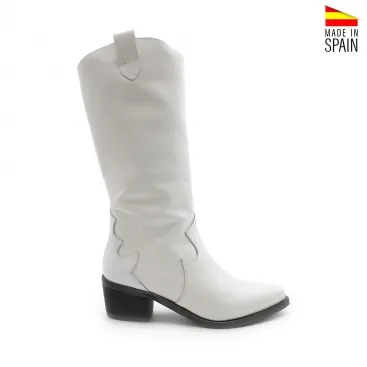 botas cowboy blancas