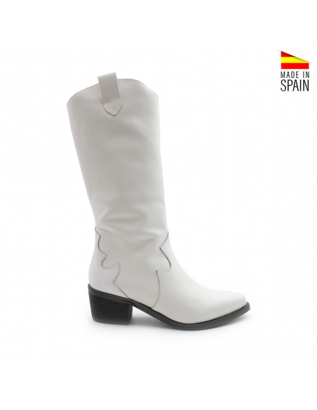 botas cowboy blancas