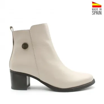 Botin beige Mujer Tacón