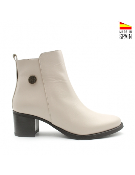 Botin beige Mujer Tacón