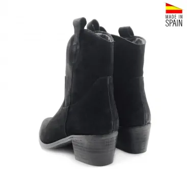 botines de tacon negros