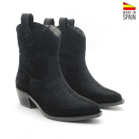 botines de tacon negro