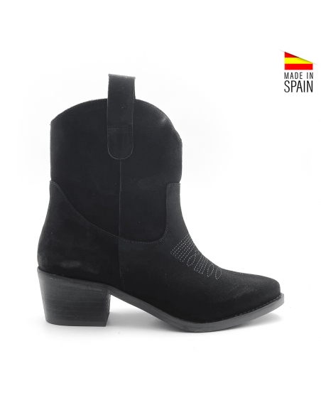 botin de tacon negro