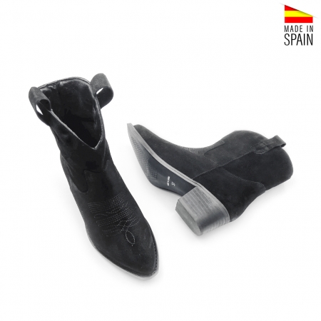 botines de tacon negras