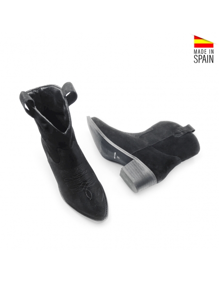 botines de tacon negras