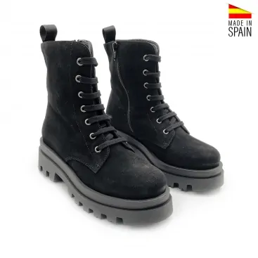 botin plataforma cordones
