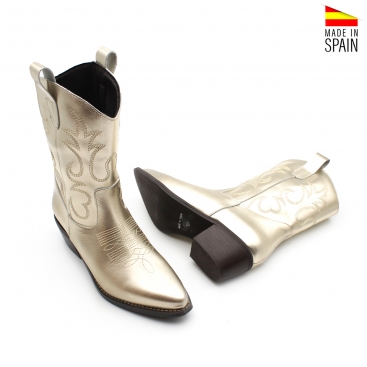 botines dorados