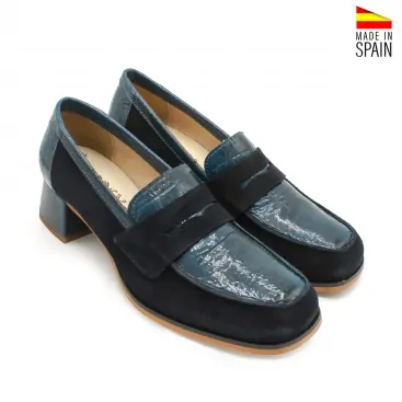 mocasin mujer azul marino