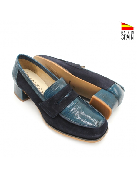 mocasines mujer azul marino