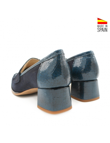 mocasines mujer azul marino