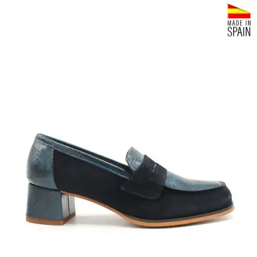 mocasin azul marino mujer
