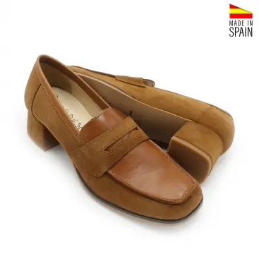 mocasin marron mujer