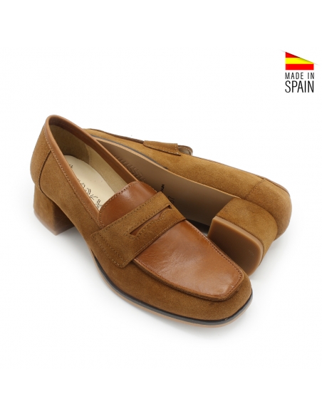 mocasin marron mujer