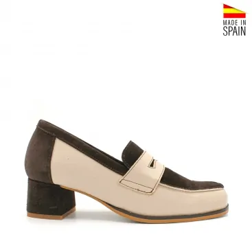 mocasin bicolor mujer