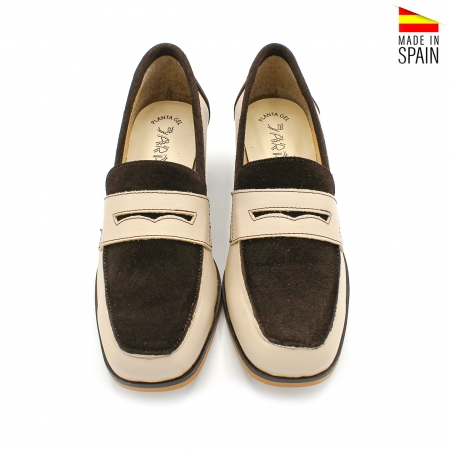 mocasines ante marron mujer