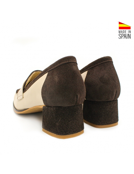 mocasin piel marron mujer