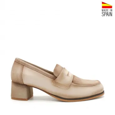 mocasin mujer beige