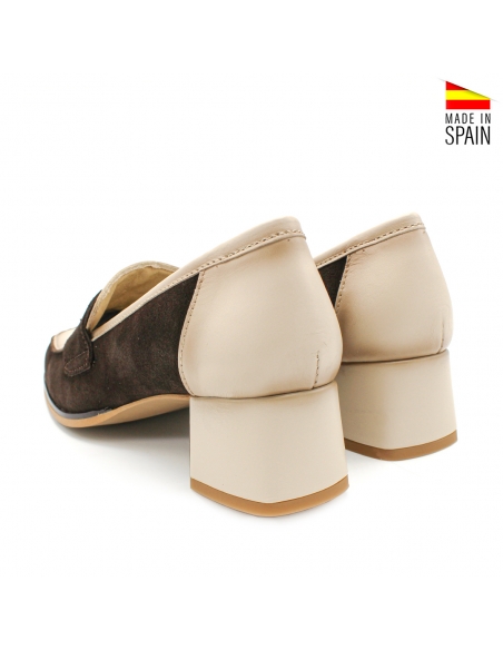 mocasin bicolor mujer