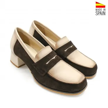 mocasín marrón mujer