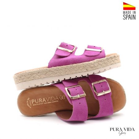 Sandalias Fucsia Plataforma