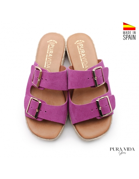 Sandalias Hebillas Fucsia