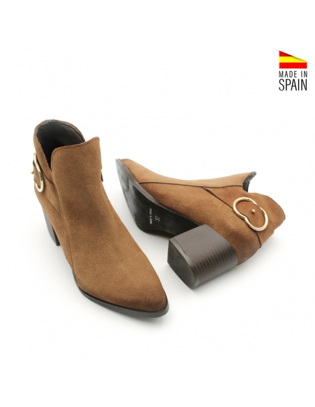 Botín Tobillero Mujer  camel