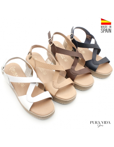 sandalias cuña mujer