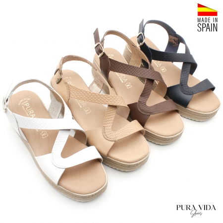 sandalias cuña mujer