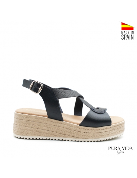 sandalias con cuña de mujer