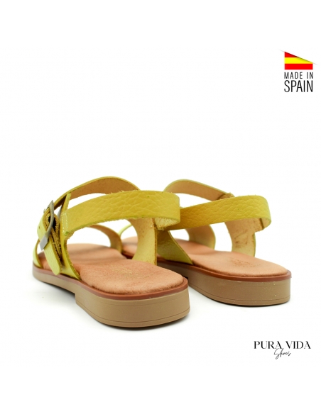 Sandalia Amarilla piel
