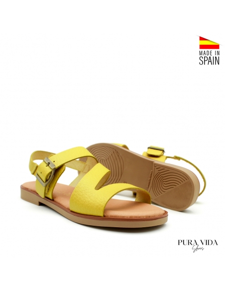 Sandalias Amarillas piel