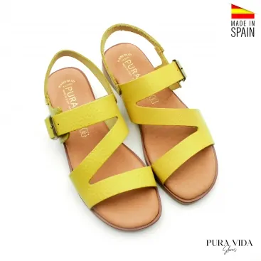 Sandalia Amarilla Mujer