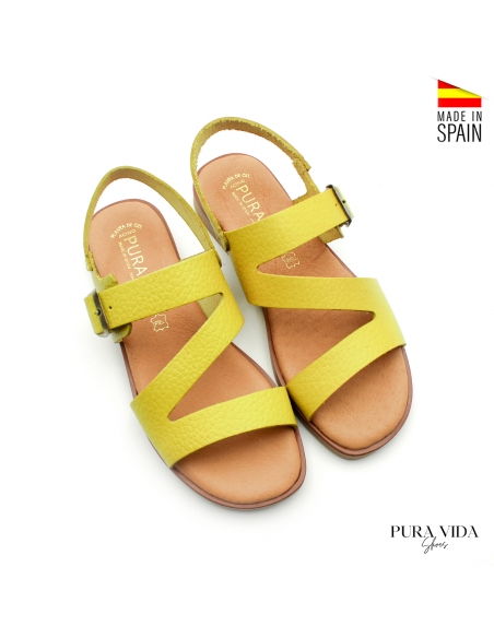 Sandalia Amarilla Mujer
