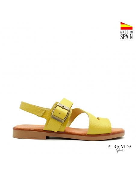 Sandalias Amarillas Mujer