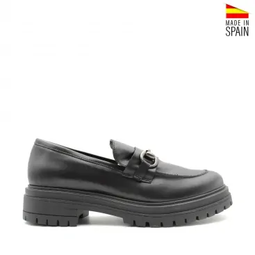 mocasines negros plataforma