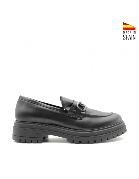mocasines negros plataforma