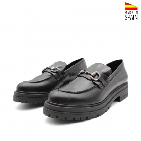 mocasines negros mujer plataforma