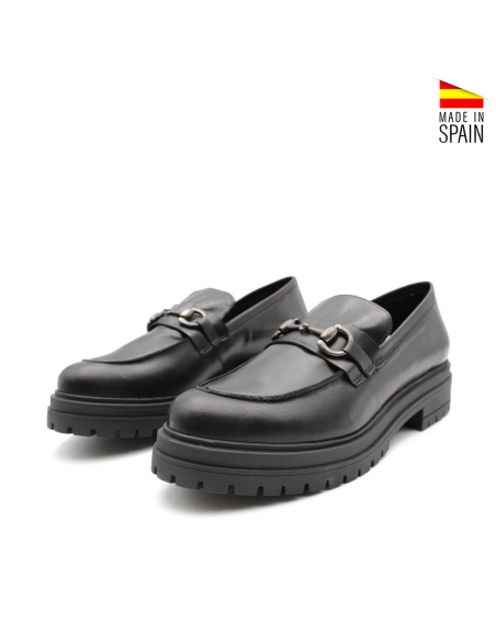 mocasines negros mujer plataforma