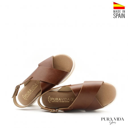 Sandalias de Plataforma cuero