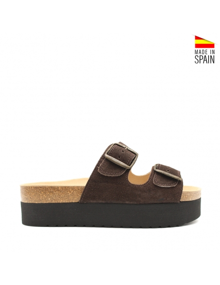 Sandalias Marrones Hebilla