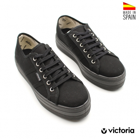 Zapatillas Negras Plataforma Victoria Victoria Con Plataforma Negras