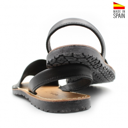 mallorquinas negras piel