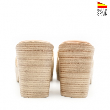 sandalia destalonada tacón