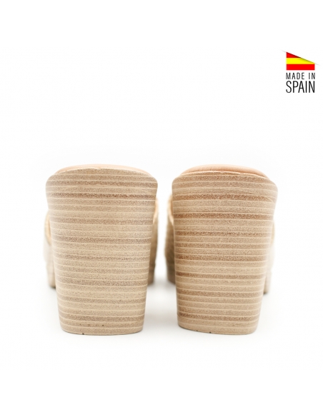 sandalia destalonada tacón